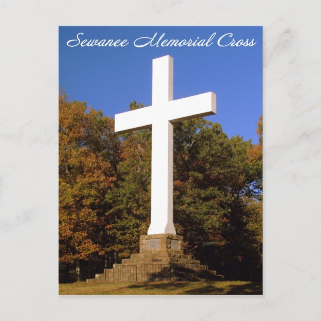 Postal Sewanee Memorial Cross, Cartão de Posto TN (Frente)