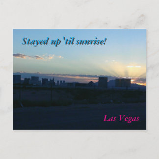 Postal Silhouette de Las Vegas - Cartão de Posto