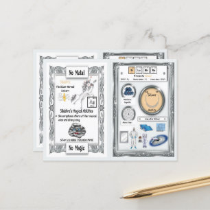 Postal Silubhra - Cartão de Jogo do Silver Horn Unicorn