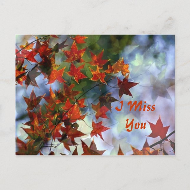 Postal Sinto Sua Falta De Cartão (Frente)