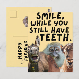 Postal Sorria Enquanto Ainda Tem Dentes Cartão de Anivers