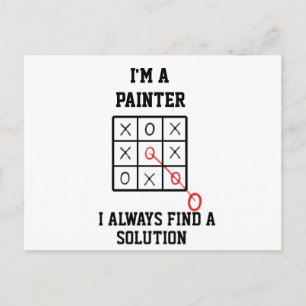 Postal Sou Um Pintor Sempre Encontro Uma Solução  Cartão 