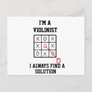 Postal Sou Violinista Sempre Encontro Uma Solução  Cartão