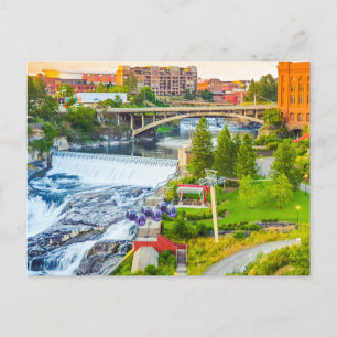 Postal Spokane Cai Posto Cartão Washington