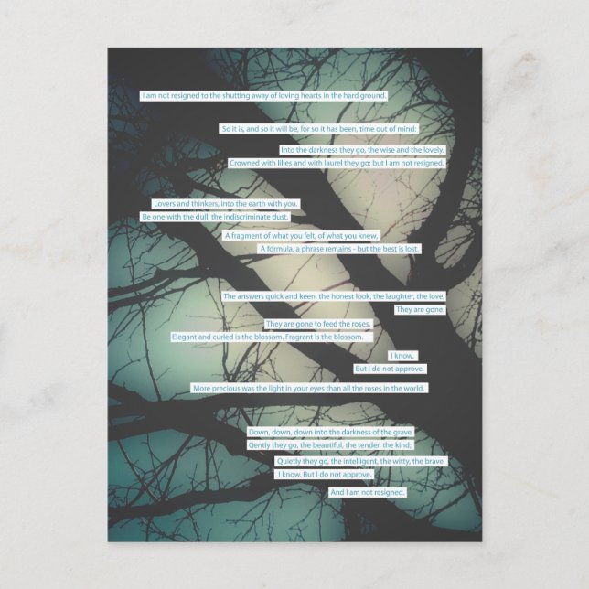 Postal sujeira sem cartão de compaixão musical (Frente)