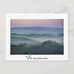 Postal Sunrise sobre um cartão de texto branco panorâmi