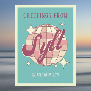 Postal Sylt Alemanha Nordsee viagem retro vintage Cartão 