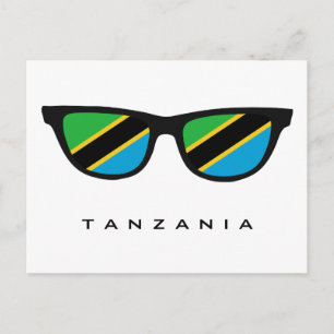 Postal Tanzânia Shades texto personalizado e cartão posta