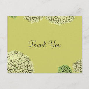 Postal Taupe Hydrangea Obrigado Cartão de Posto