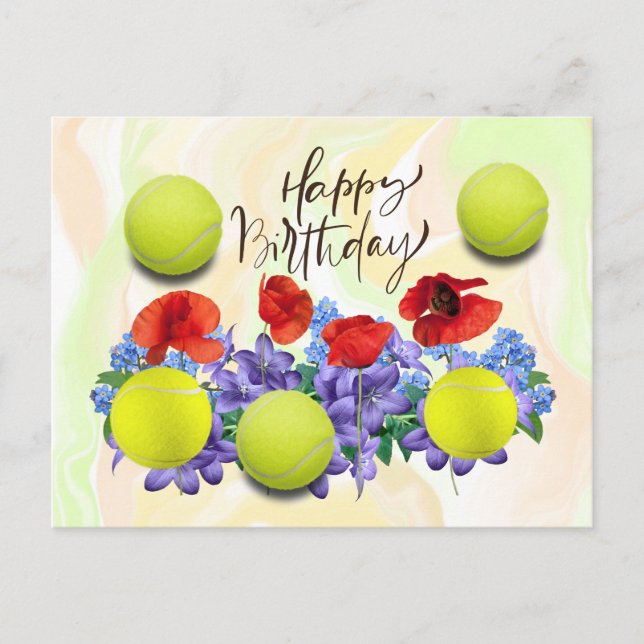 Postal Tênis com muitas flores para o cartão de aniversár (Frente)