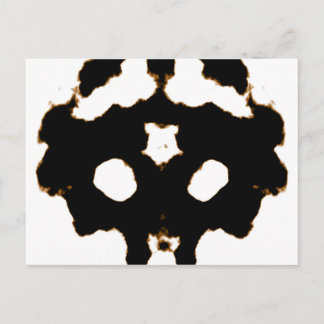 Postal Teste de Rorschach de um Cartão de Mancha de Tinta