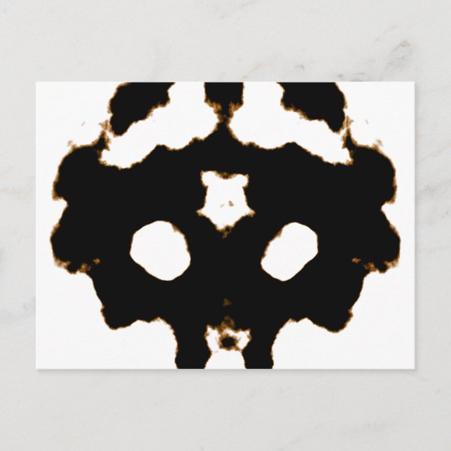 Postal Teste de Rorschach de um Cartão de Mancha de Tinta (Frente)