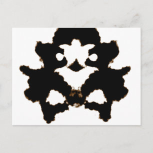 Postal Teste de Rorschach de um Cartão de Mancha de Tinta