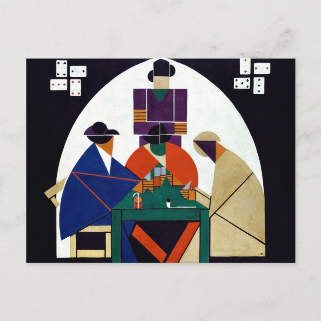 Postal Theo van Doesburg - Jogadores de Cartão (Frente)