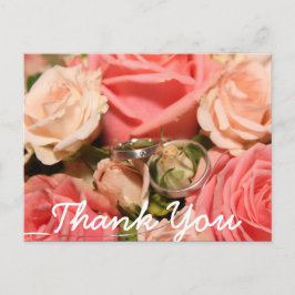 Postal Tipo de letra & Rosas Cor-de-Rosa | Cartão de Agra