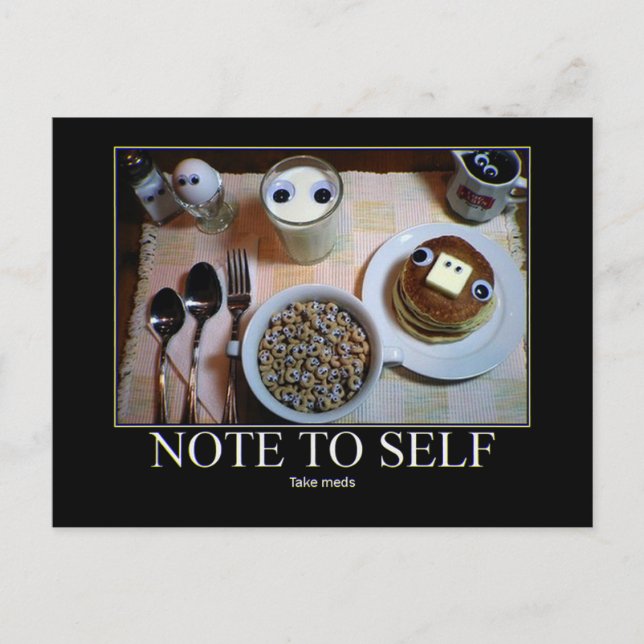 Postal Tome Meds! cartão (Frente)