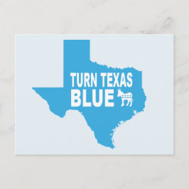 Postal Transmitir cartão azul do Texas | Votar Democrata