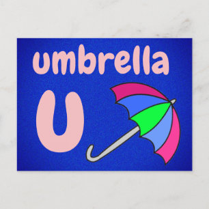 Postal u - cartão flash guarda-chuva