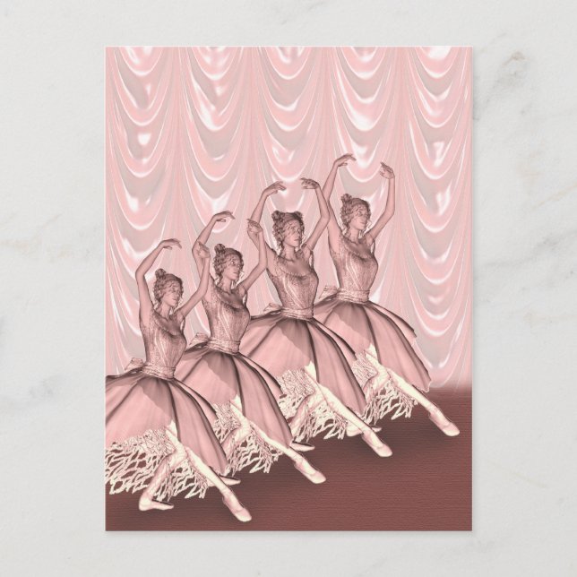 Postal Um cartão de bailarina (Frente)