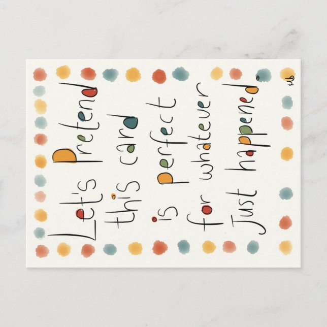 Postal Um cartão de cada ocasião. (Frente)