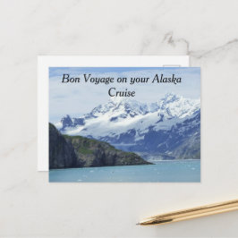Postal Um cartão de viagem para um cruzeiro no Alaska