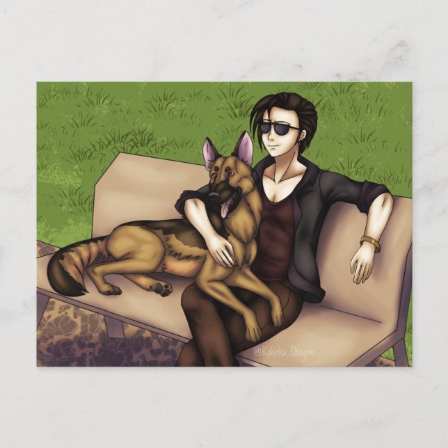 Postal Um dia no Cartão do Parque dos Cachorros (Frente)