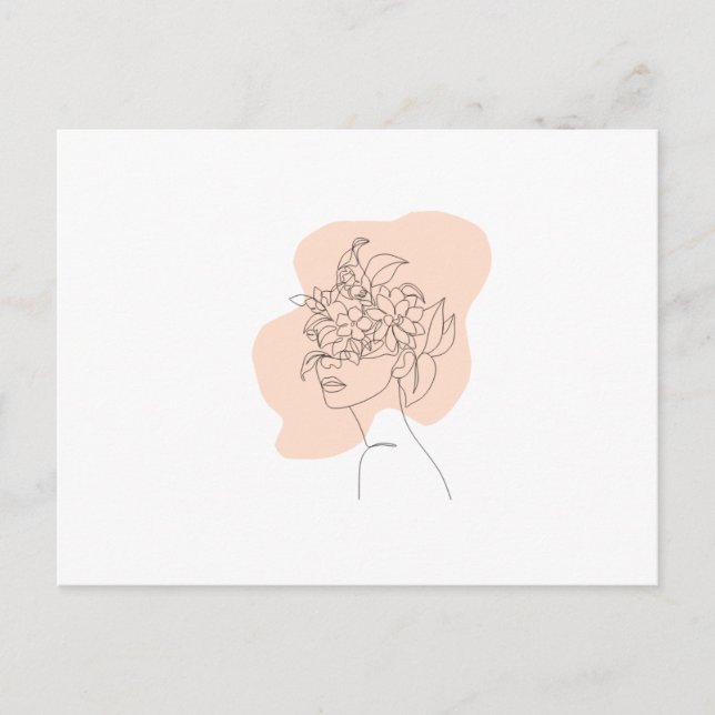 Postal Uma adorável dama inspirada na Boêmia em um cartão (Frente)