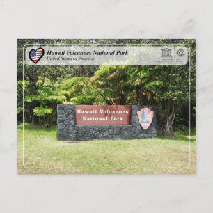 Postal UNESCO WHS - Hawaii Volcanoes National Cartão Post