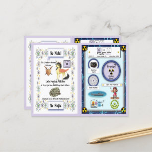 Postal Uri - Cartão de Jogo Unicorn Horn de Urânio