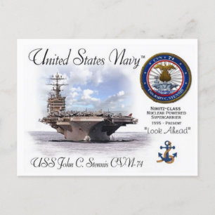 Postal USS JOHN C. STENNIS CVN- 74 CARRIER - Cartão posta