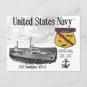 POSTAL USS TOMBIGBEE AOG-11 GASOLINE TANKER - CARTÃO POST