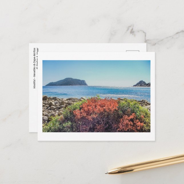 Postal Vasilitsi - Venetiko e Cabo Akritas - Cartão posta (Frente/Verso In Situ)