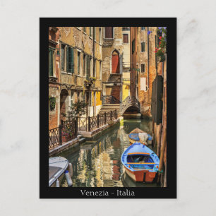 Postal Veneza, Itália - Venezia Italia Canal Cartão Posta