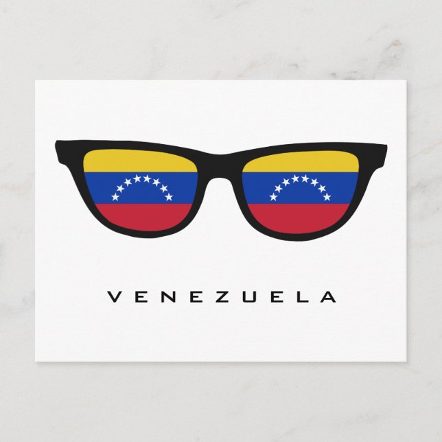 Postal Venezuela Shades de texto personalizado e cartão p (Frente)