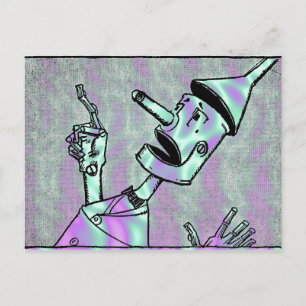 Postal Verde estrangeiro, cartão do homem da lata