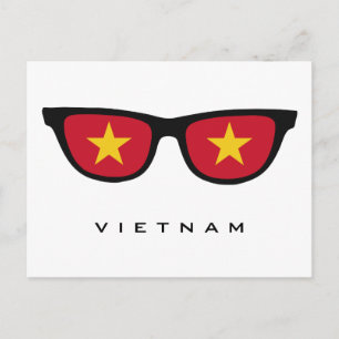 Postal Vietnam Shades de texto personalizado e cartão pos