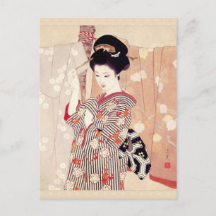 Postal  Vintage Japonês Shimura Tatsumi - Cartão de Sau