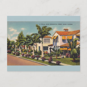 Postal Vintage Miami Florida - Cartão de Posto