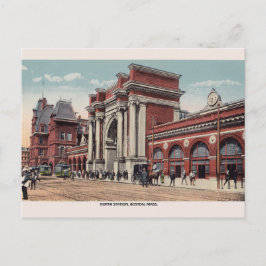 Postal Vintage North Station - Cartão de Posto de Boston