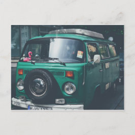 POSTAL VINTAGE VERDE CAMIONETE CARTÃO