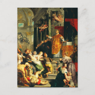 Postal Visões de Inácio por Peter Paul Rubens Cartão Post