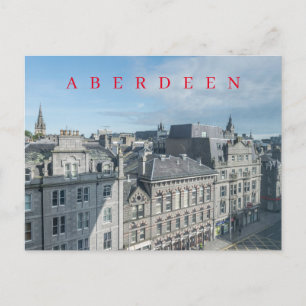 Postal Vista da Castle Street em Aberdeen no cartão posta