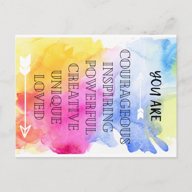 Postal Você é um cartão amado (Frente)