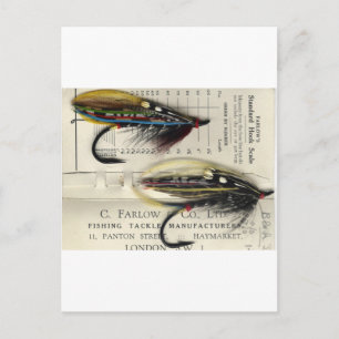 Postal Voo Salmão Clássico no cartão