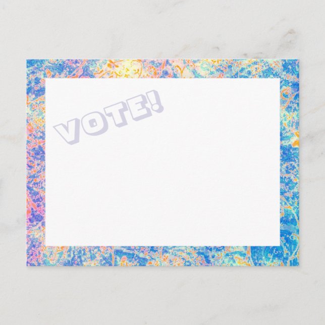 Postal VOTO das aguarelas! cartão (Frente)