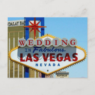 Postal WEDDING Em Fabuloso Cartão De Posto Las Vegas