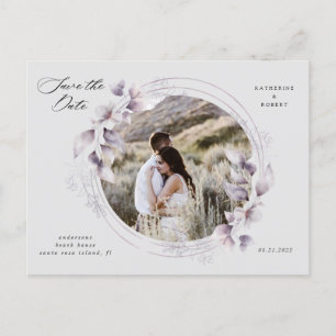 Postal whimsical fall floral salvar data postar cartão po