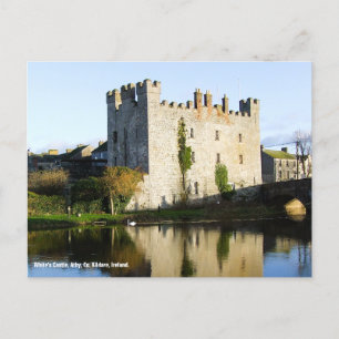 Postal White's Castle Athy, Co. Kildare Irlanda Cartão po