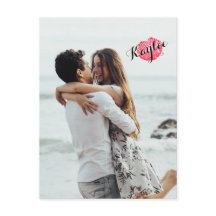 XOXO Kiss Adicione sua foto personalizada Cartão p