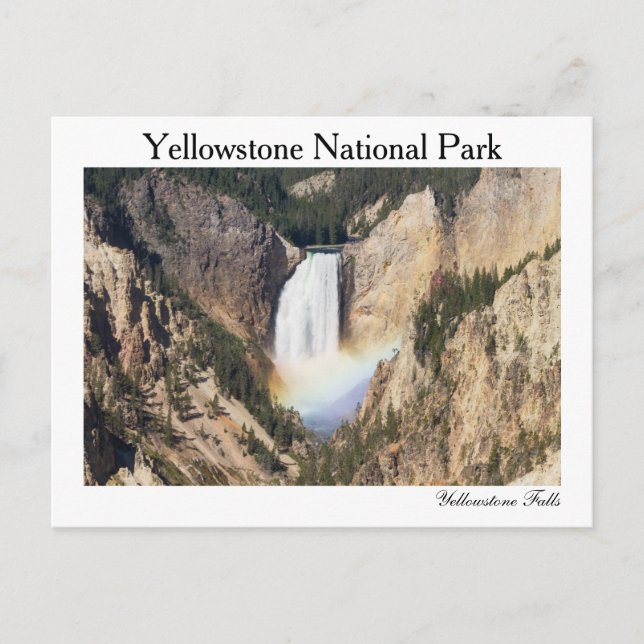 Postal Yellowstone - um mais baixo Yellowstone cai cartão (Frente)